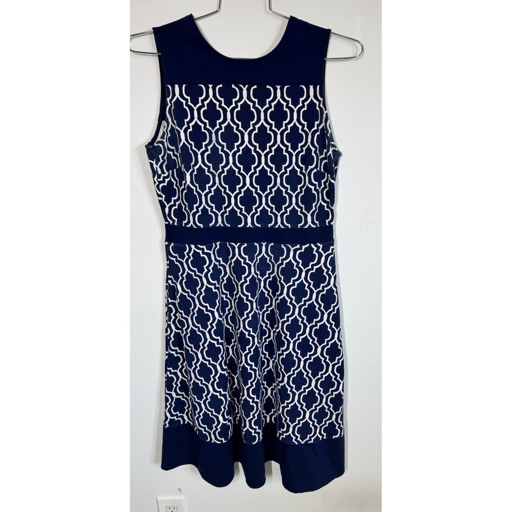 Lands End Sleeveless Ponte Knit A Line Dress Women's 12 Career Resort Nantucket